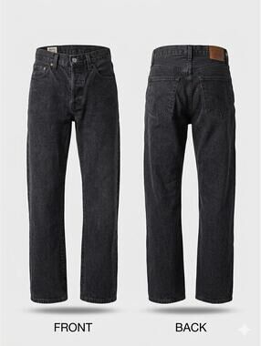 🖤⚡ Vintage 501 Levi’s Premium Black Wash Straight Jeans W25 L30 8861-25 ⚡🖤